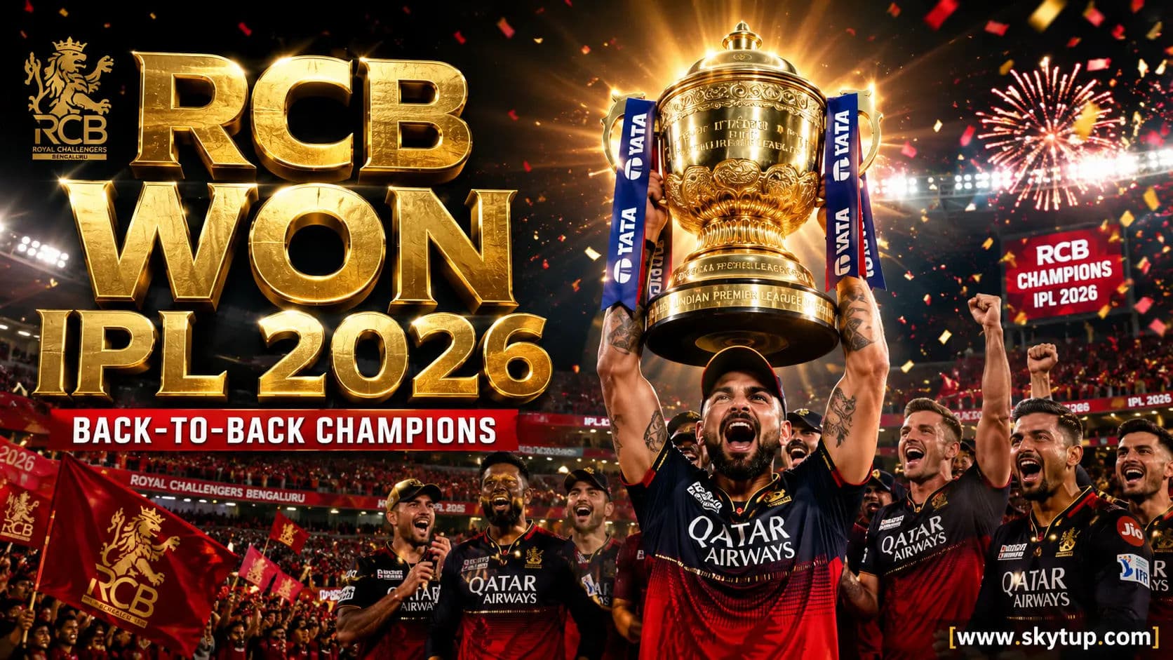 RCB Create History Again: Royal Challengers Bengaluru Defeat Gujarat Titans to Win IPL 2026 Final | RCB vs GT